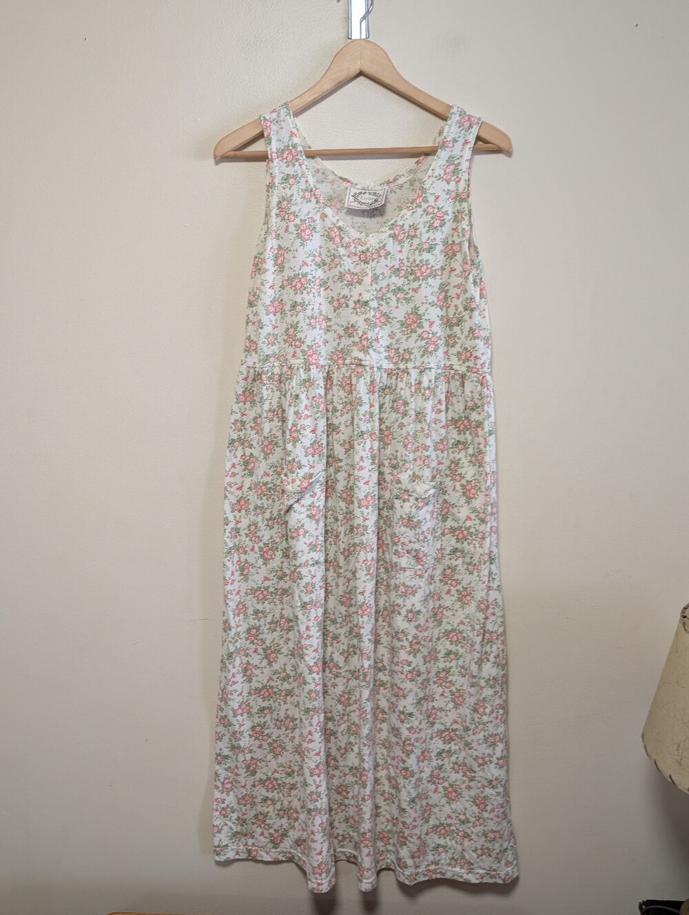 Erika Floral Cottagecore Midi Dress Medium Ditsy Rose Prairie Pockets